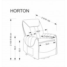 Elektrisks atpūtas krēls HORTON, pelēks